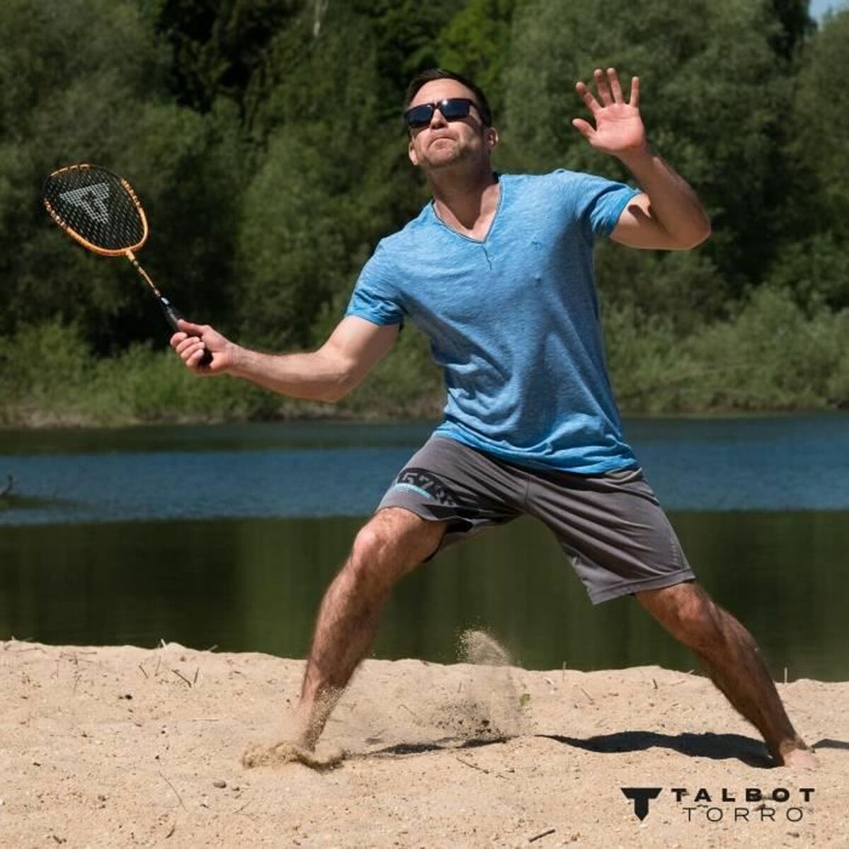 Badminton Racket SchildkrÃ¶t Black/Orange