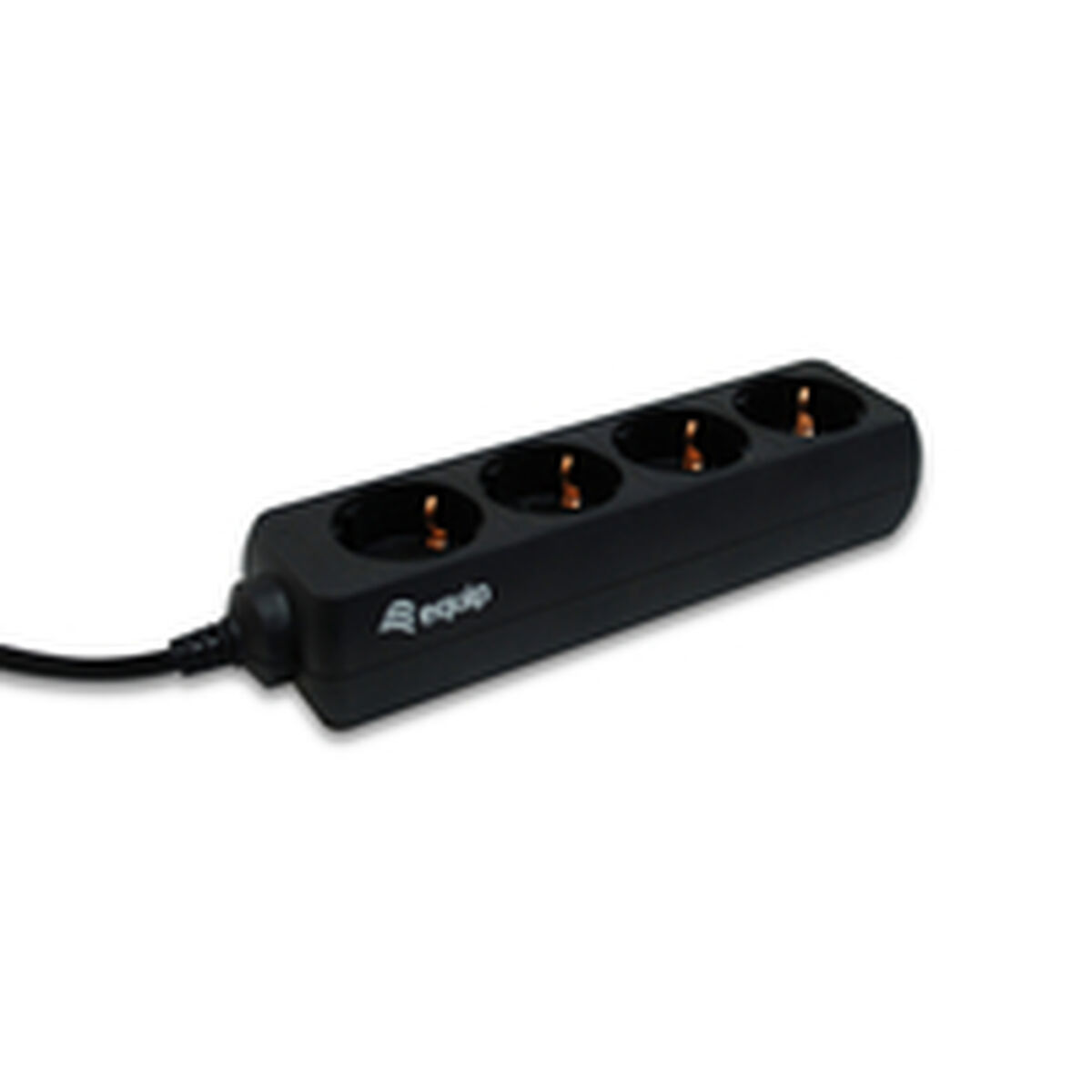 4-socket plugboard without power switch Equip 333281 Black 1,1 m