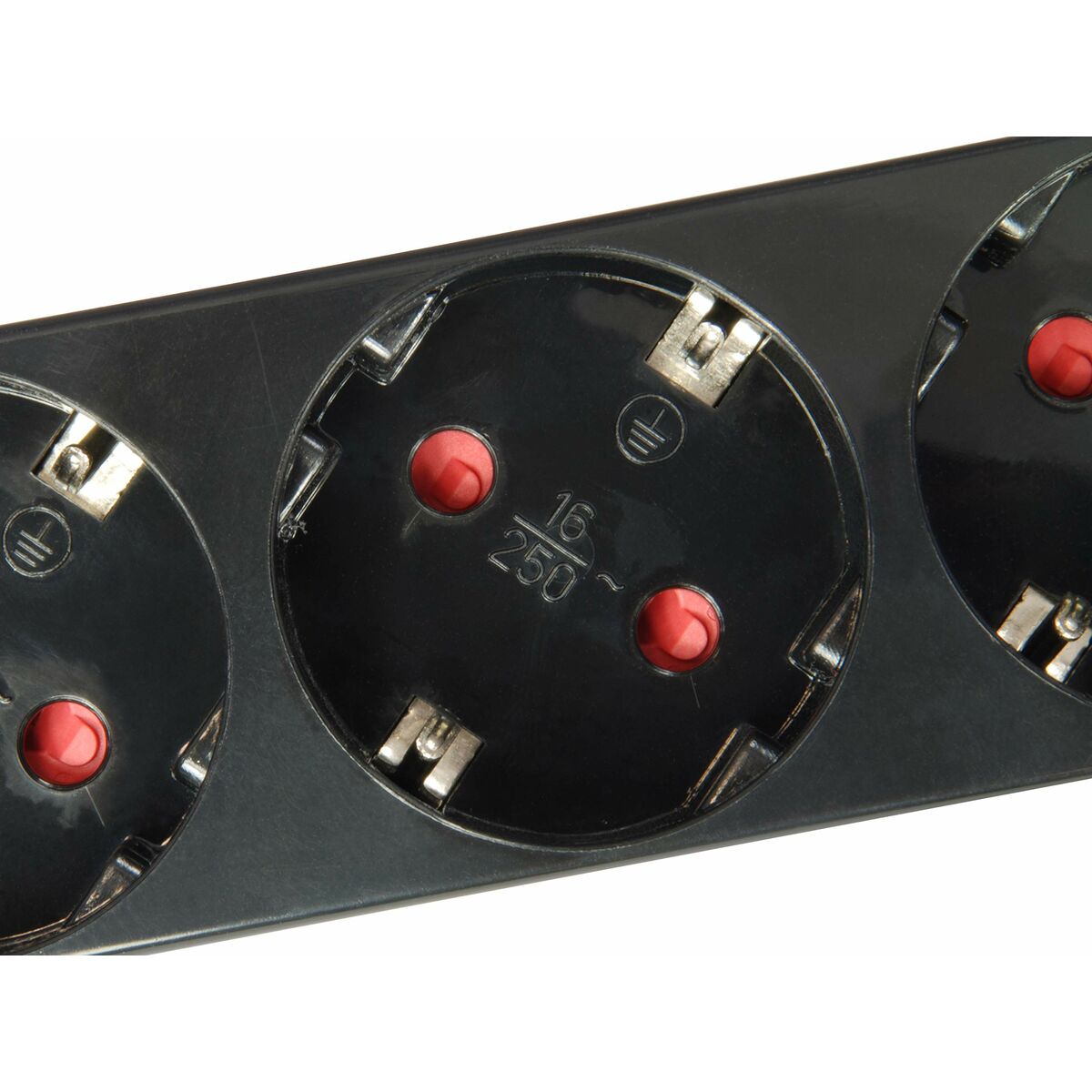4-socket plugboard without power switch Equip 333281 Black 1,1 m