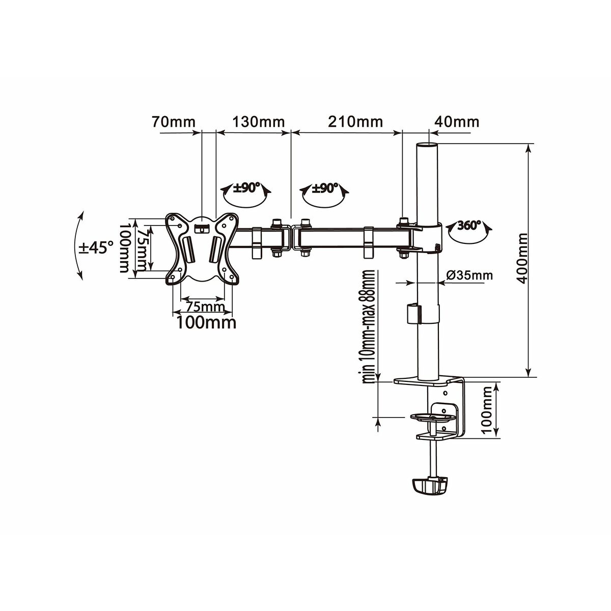Screen Table Support Equip 650151 27″