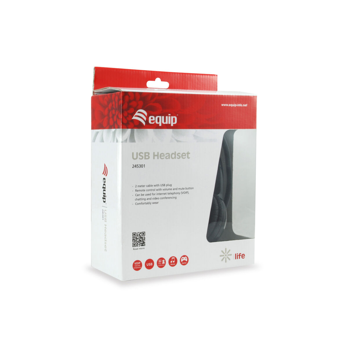 Headphones Equip Black 2 m