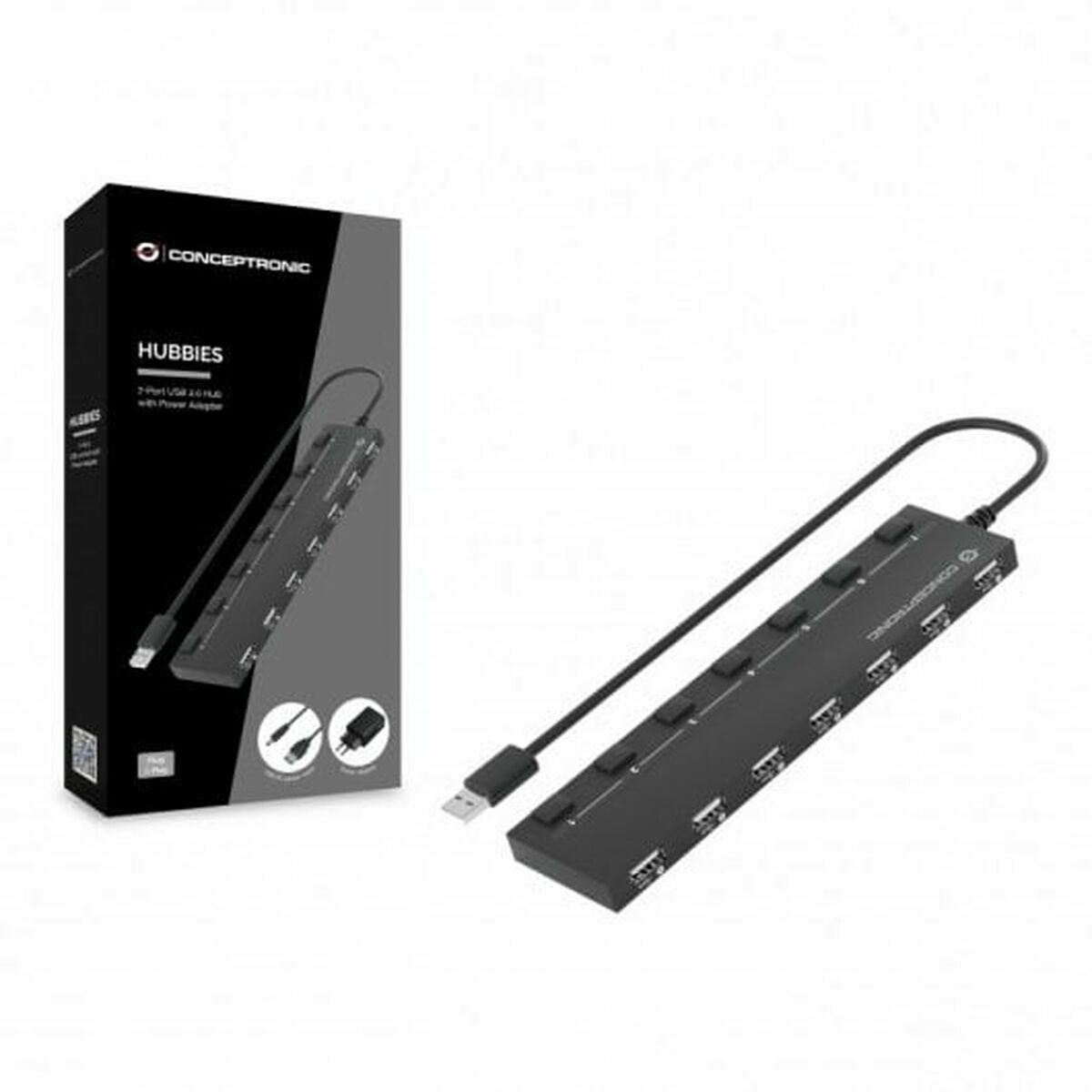 USB Cable Conceptronic 110516807101 Black