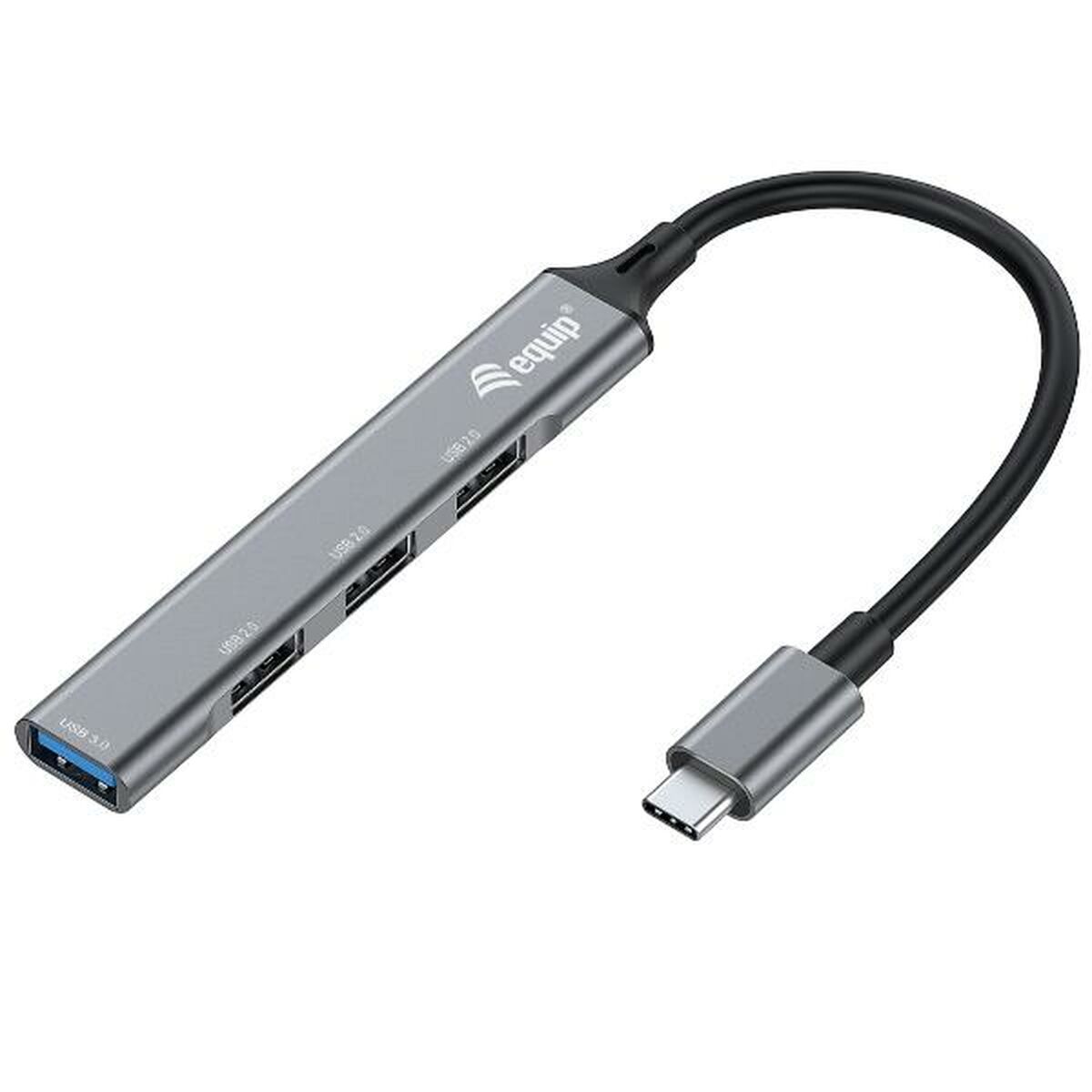 4-Port USB-C Hub Equip 12896107101 Aluminium