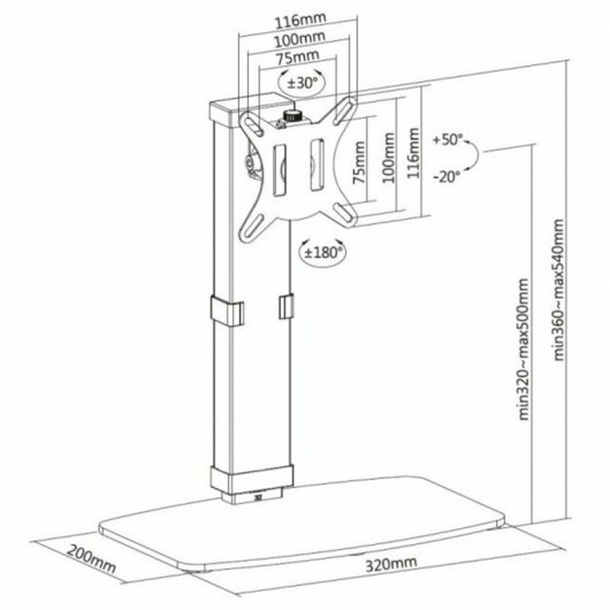 Screen Table Support Equip 65012607101 32″