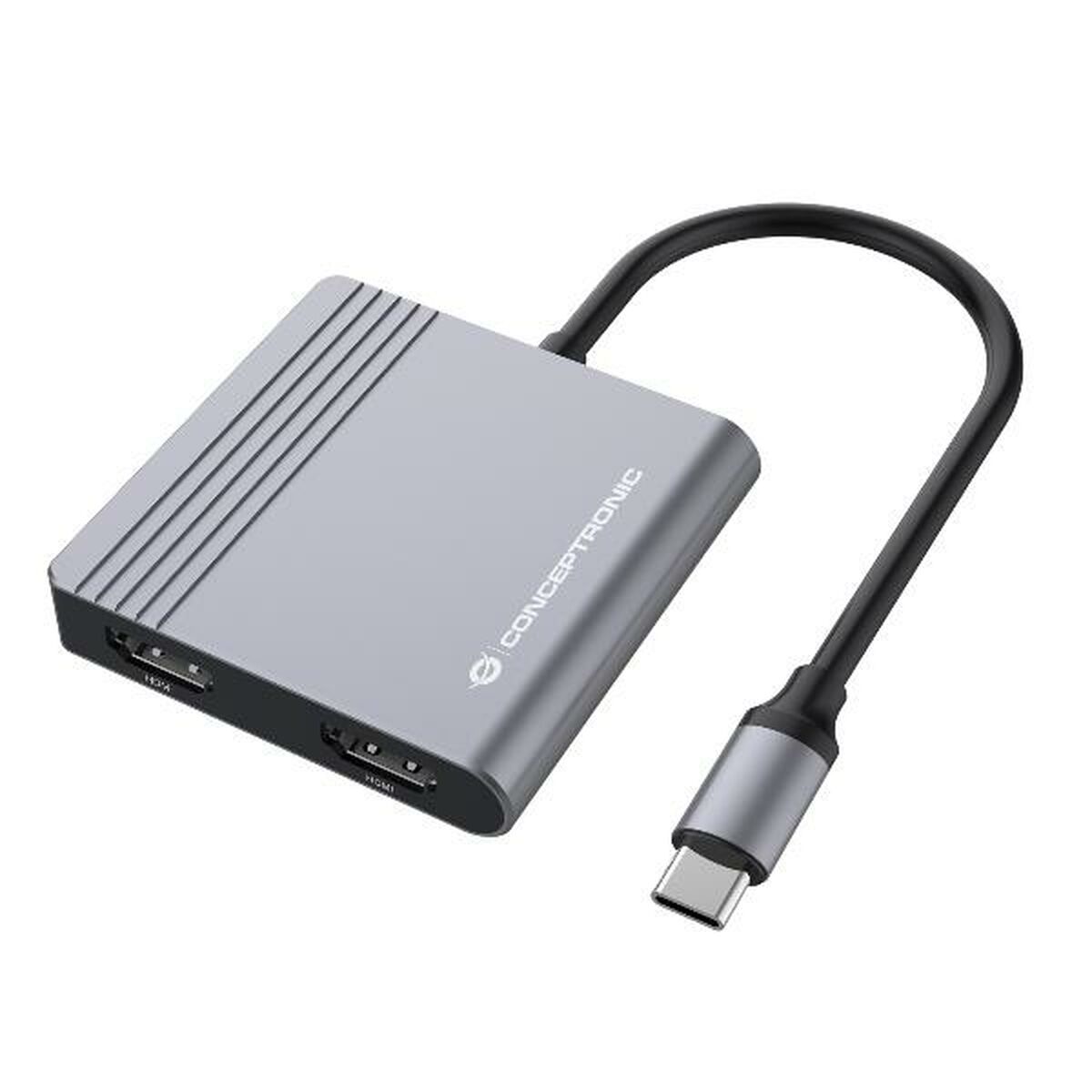 USB Hub Conceptronic DONN13G Grey 100 W USB Hub Conceptronic DONN13G Grey 100 W