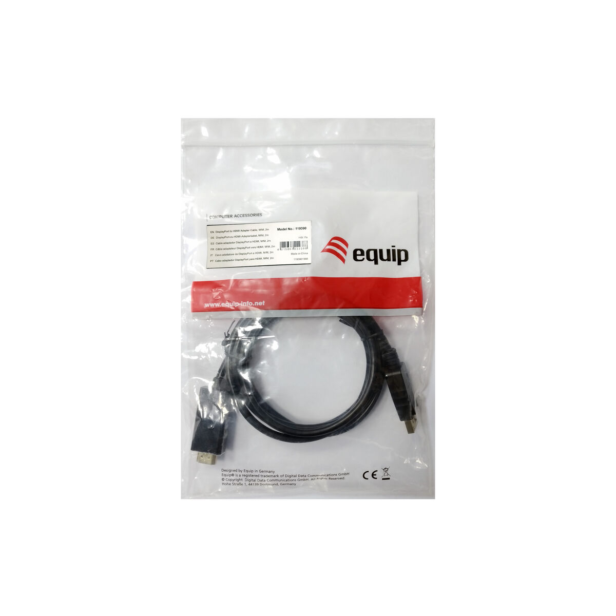 DisplayPort to HDMI Adapter Equip 119390 Black 2 m