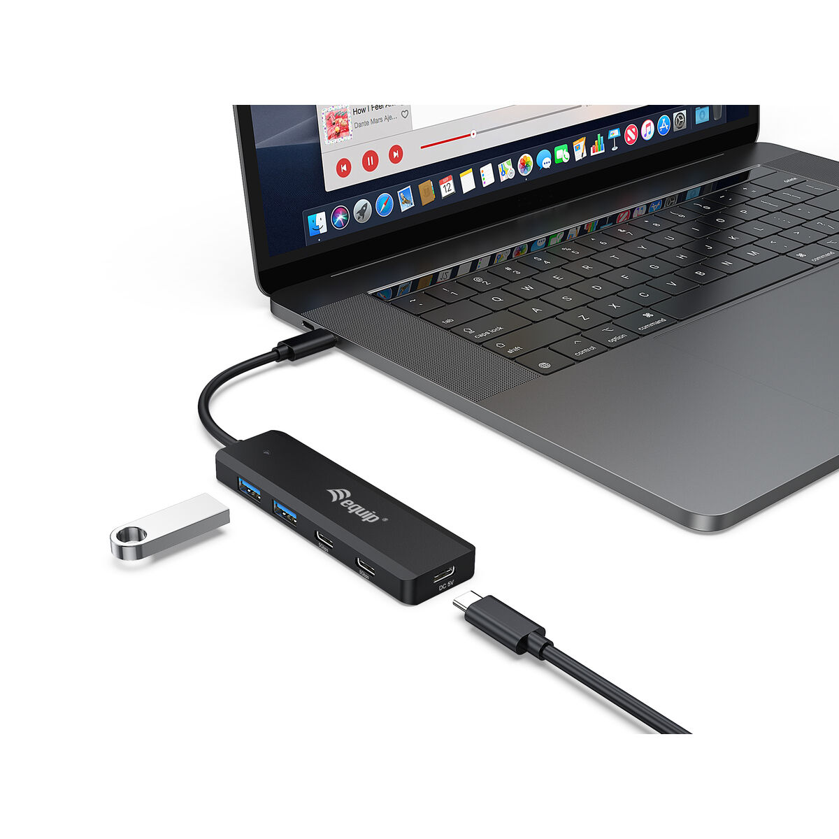 USB Hub Equip 12896407101 Black