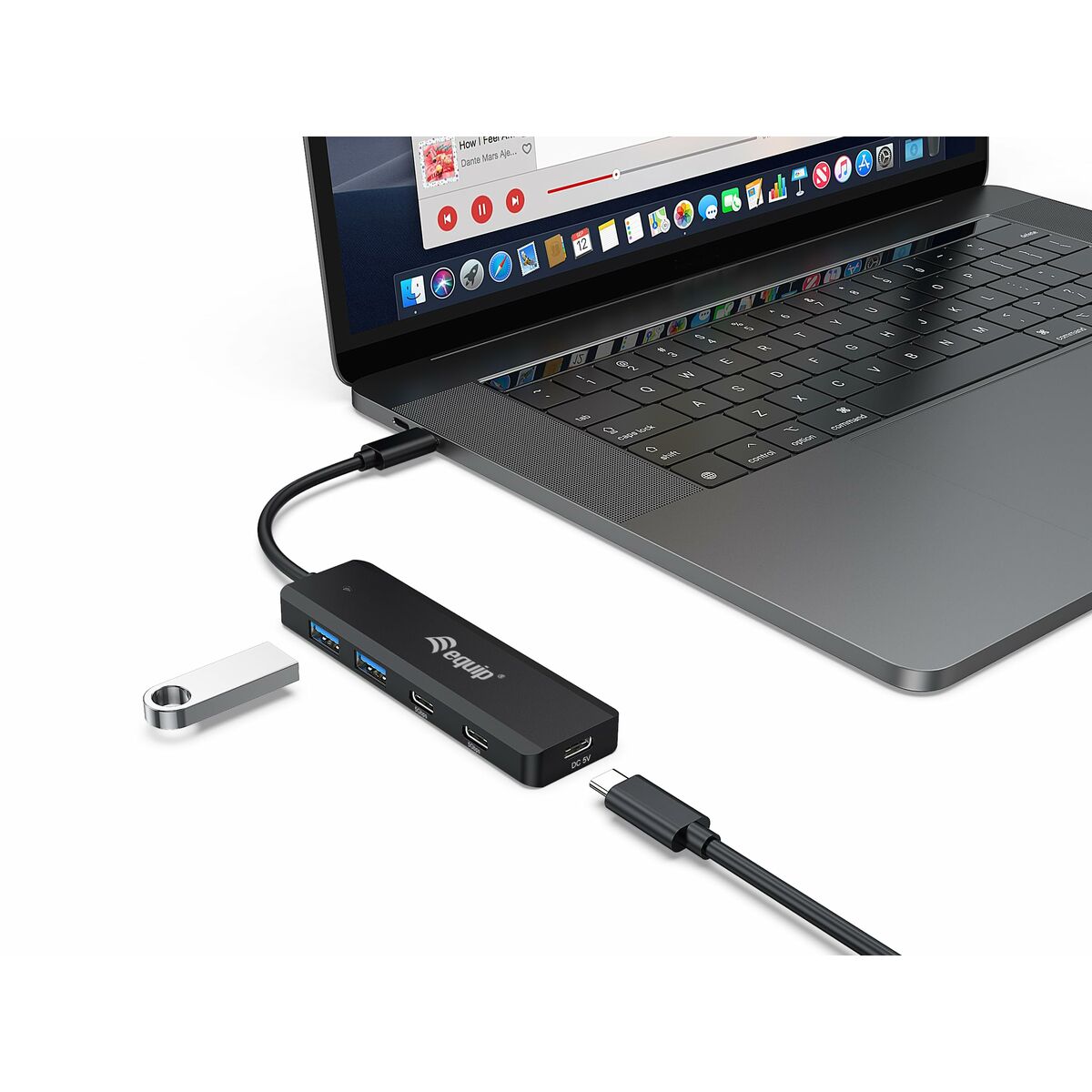 USB Hub Equip 12896407101 Black