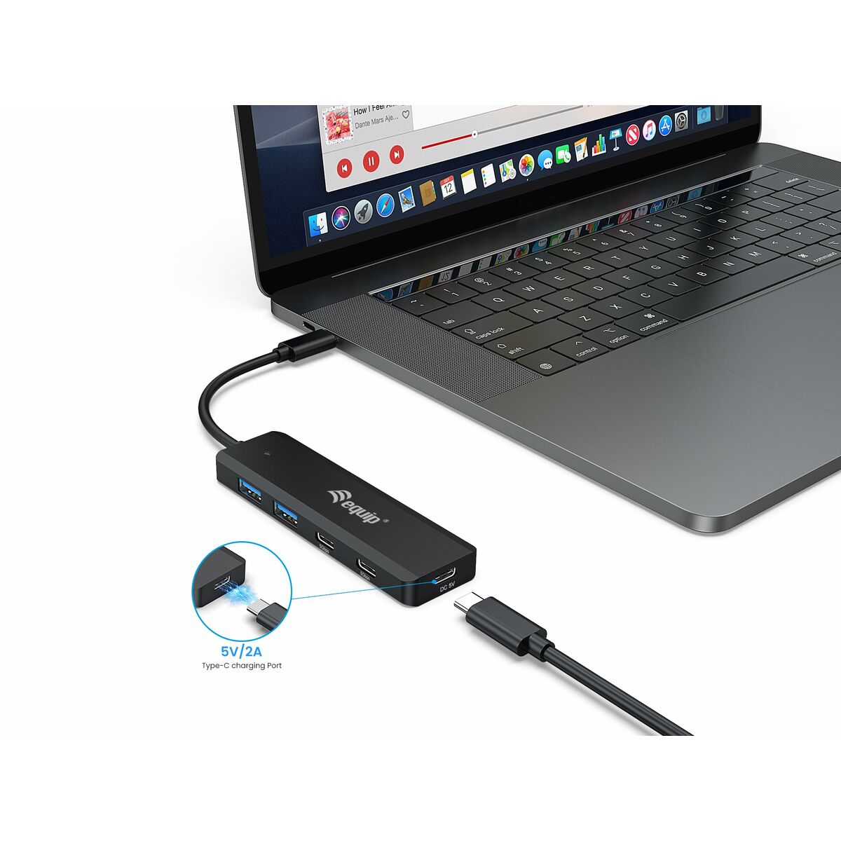 USB Hub Equip 12896407101 Black