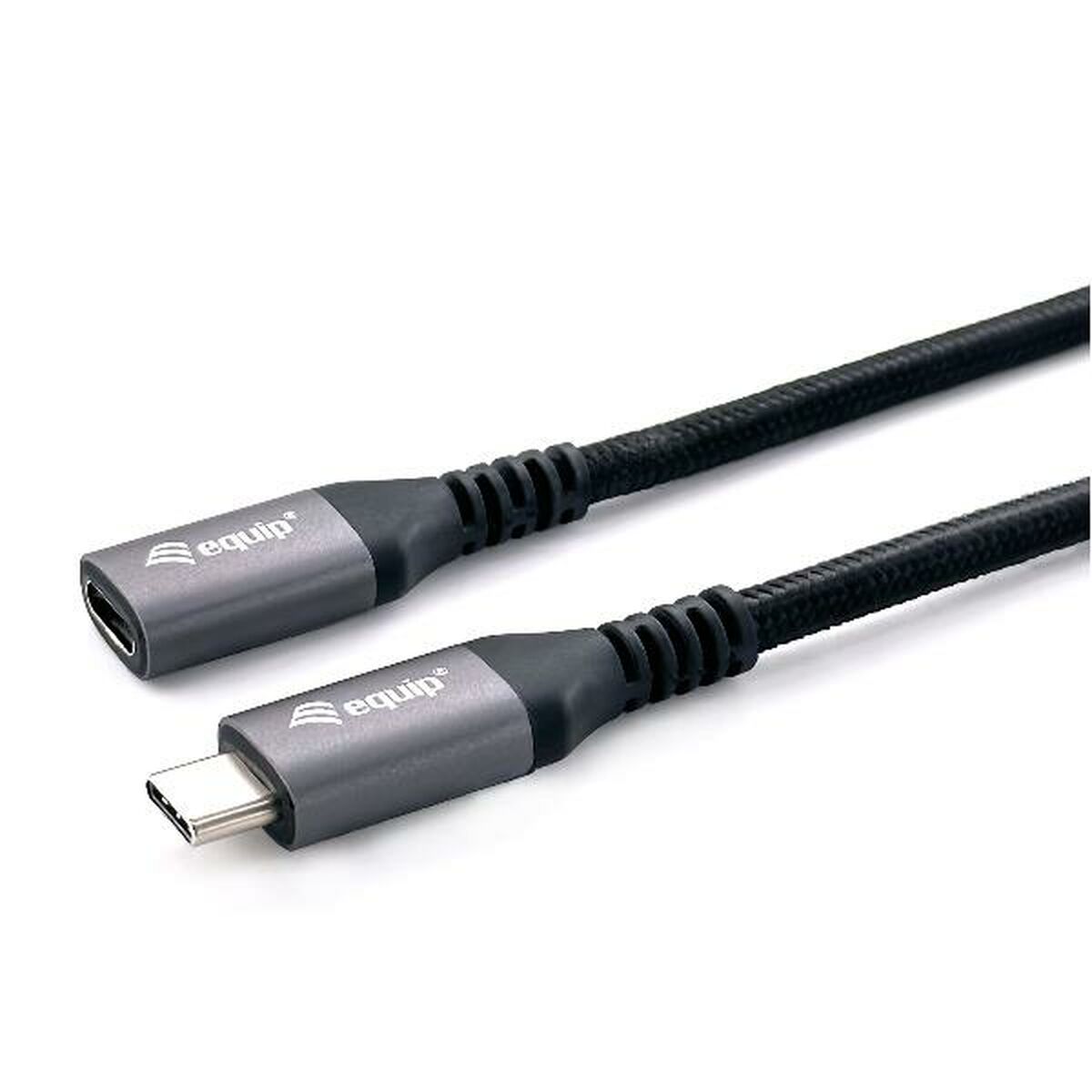 USB-C to USB-C Cable Equip 128370 50 cm Black