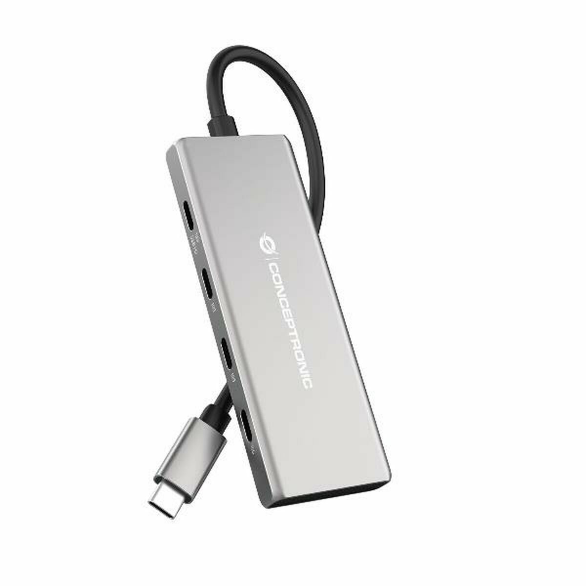 USB Hub Conceptronic 110519707101 Silver USB Hub Conceptronic 110519707101 Silver