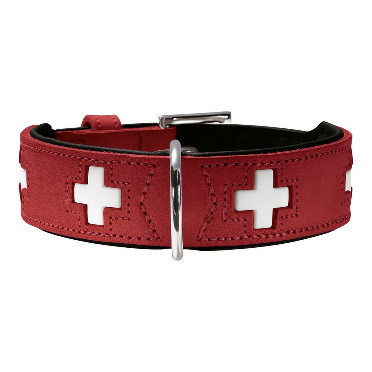 Dog collar Hunter Swiss Red/Black (24-28.5 cm) Dog collar Hunter Swiss Red/Black (24-28.5 cm)