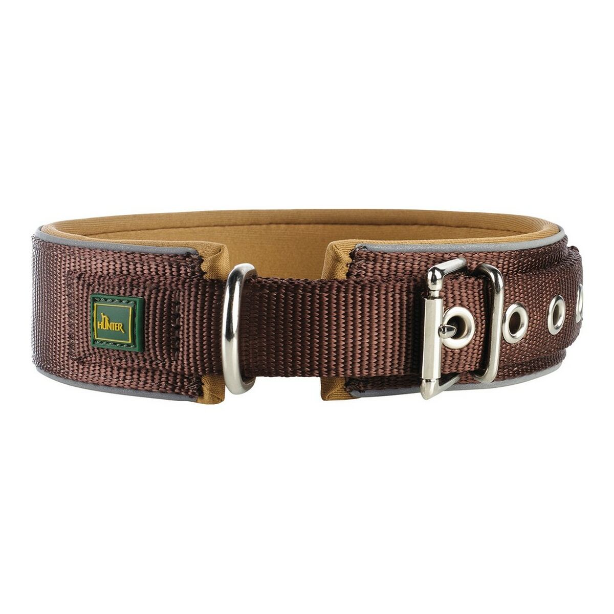 Dog collar Hunter Neoprene Reflect Brown (39-46 cm) Dog collar Hunter Neoprene Reflect Brown (39-46 cm)
