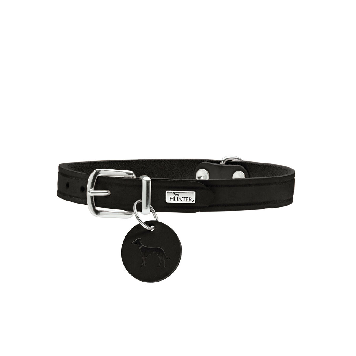 Dog collar Hunter Aalborg Black M 38-47 cm Dog collar Hunter Aalborg Black M 38-47 cm