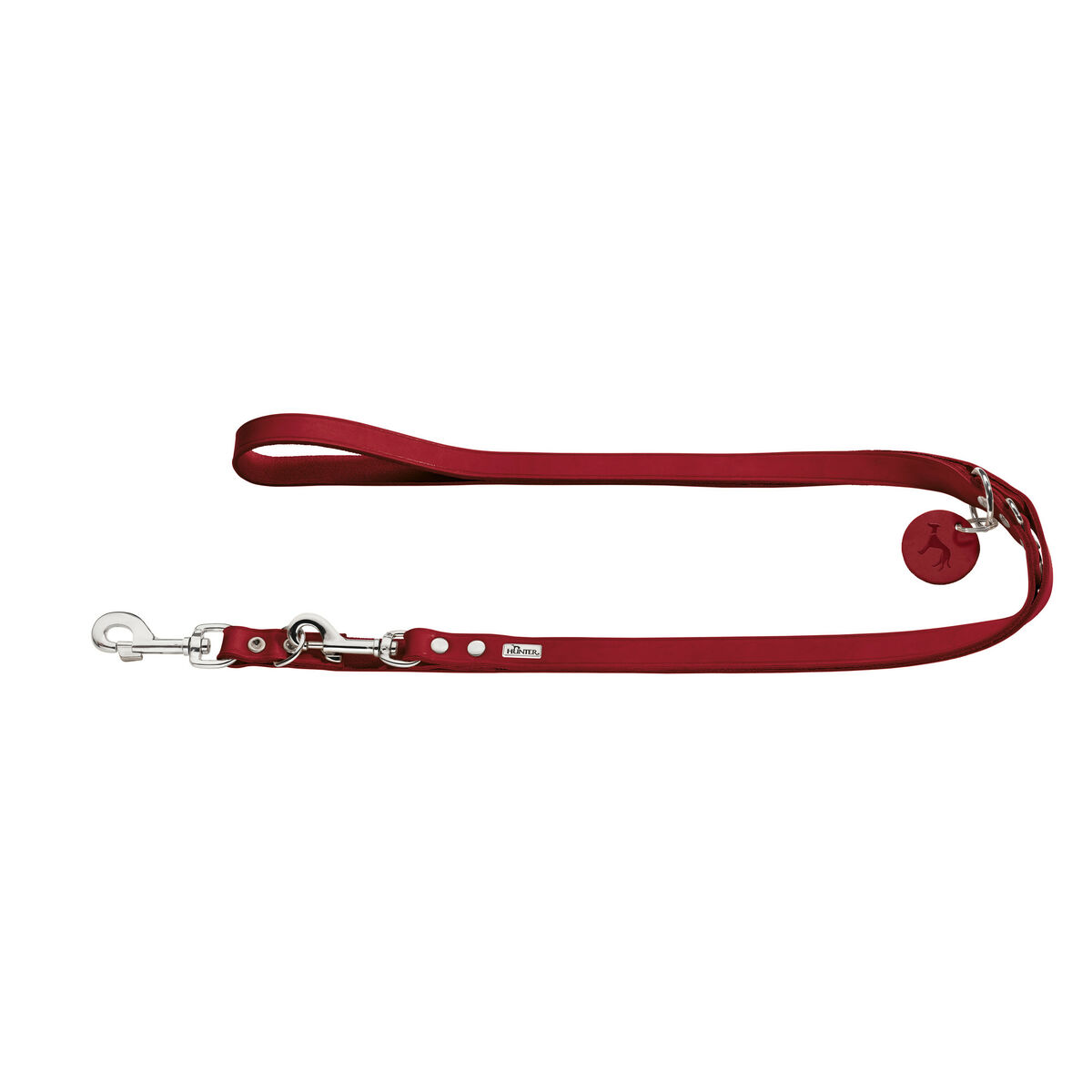 Dog Lead Hunter Red 2 m Adjustable Leather Dog Lead Hunter Red 2 m Adjustable Leather