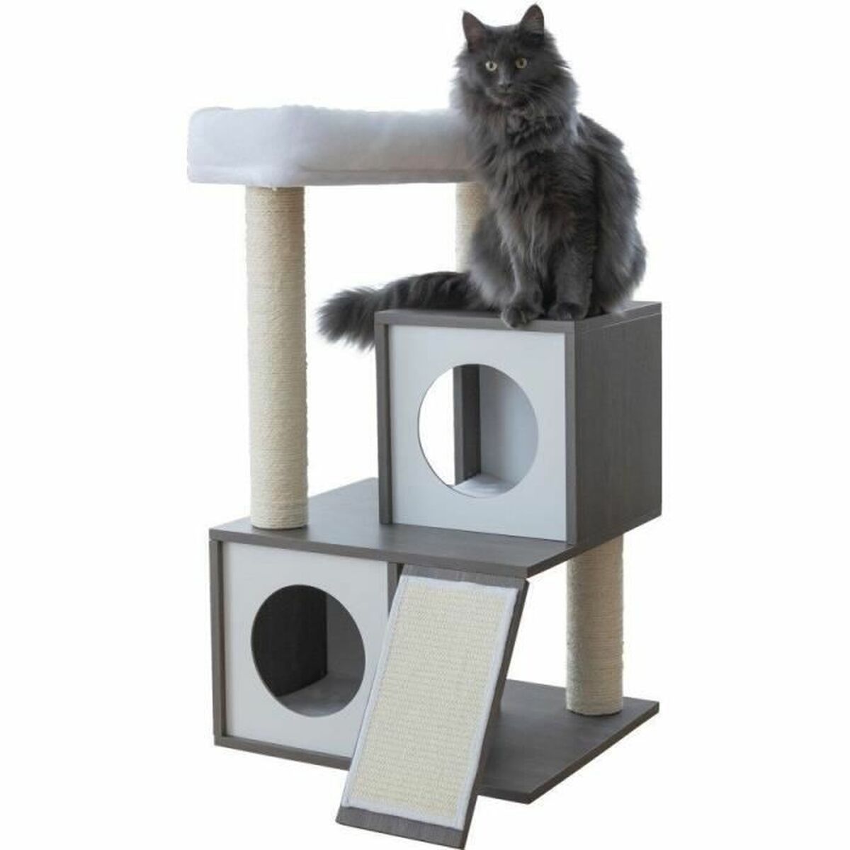 Scratching Post for Cats Kerbl Grey White/Black Sisal