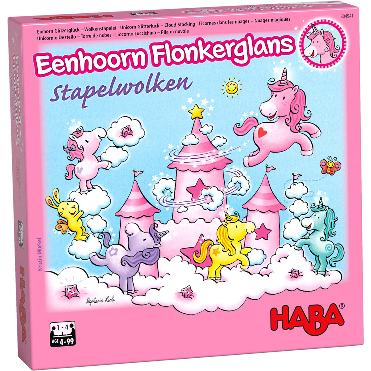 Board game HABA Unicorn Glitterluck Cloud Stacking