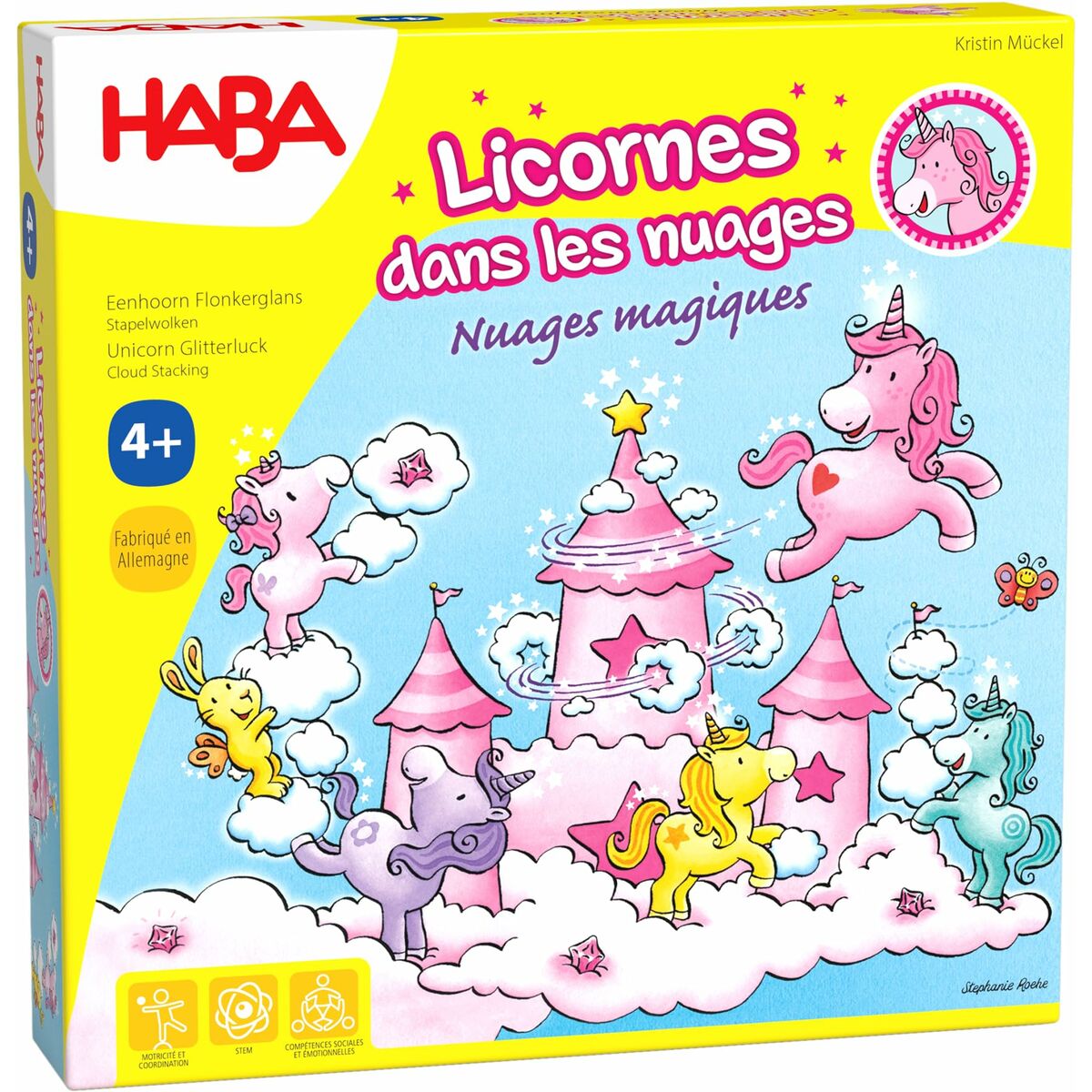 Board game HABA Unicorn Glitterluck Cloud Stacking
