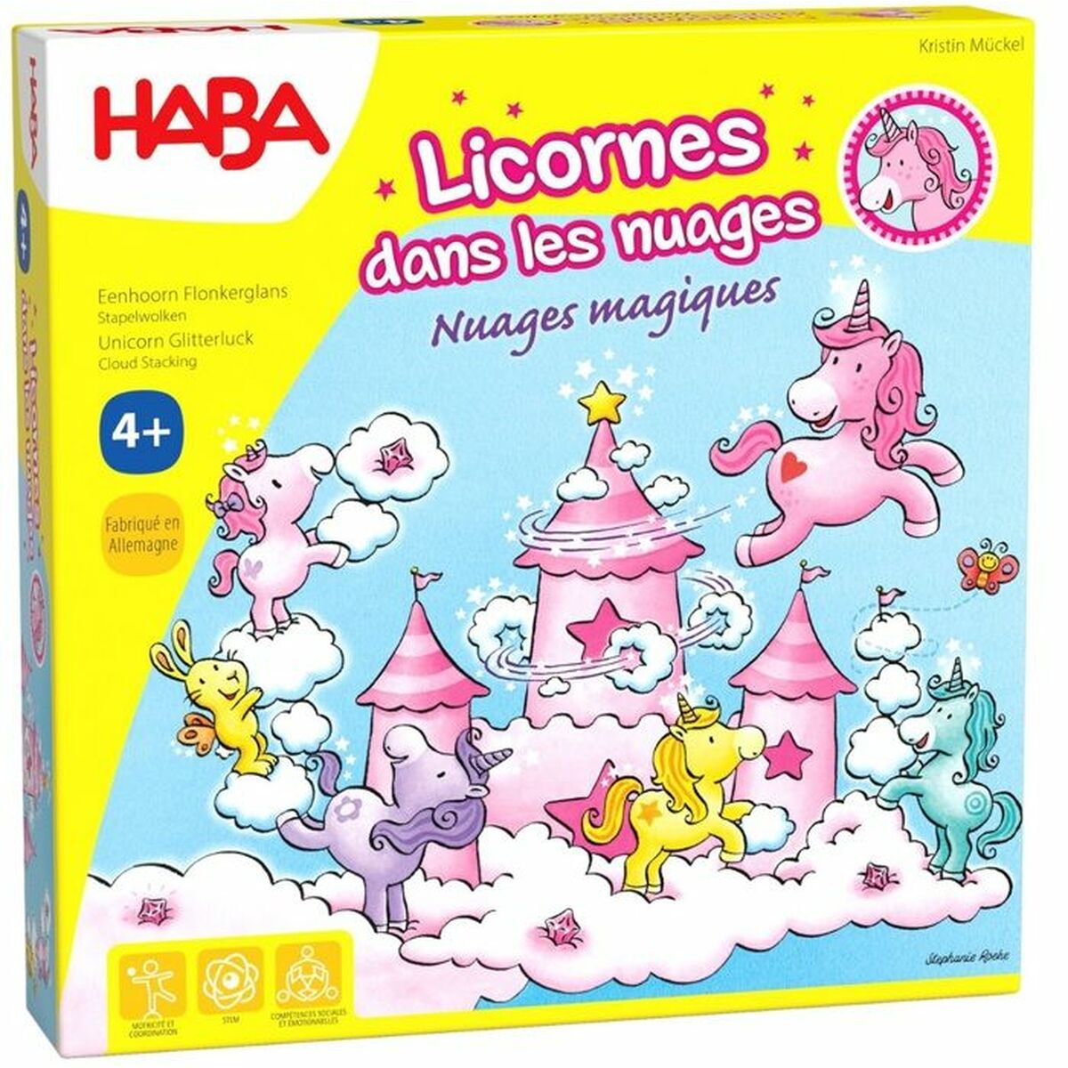 Board game HABA Unicorn Glitterluck Cloud Stacking