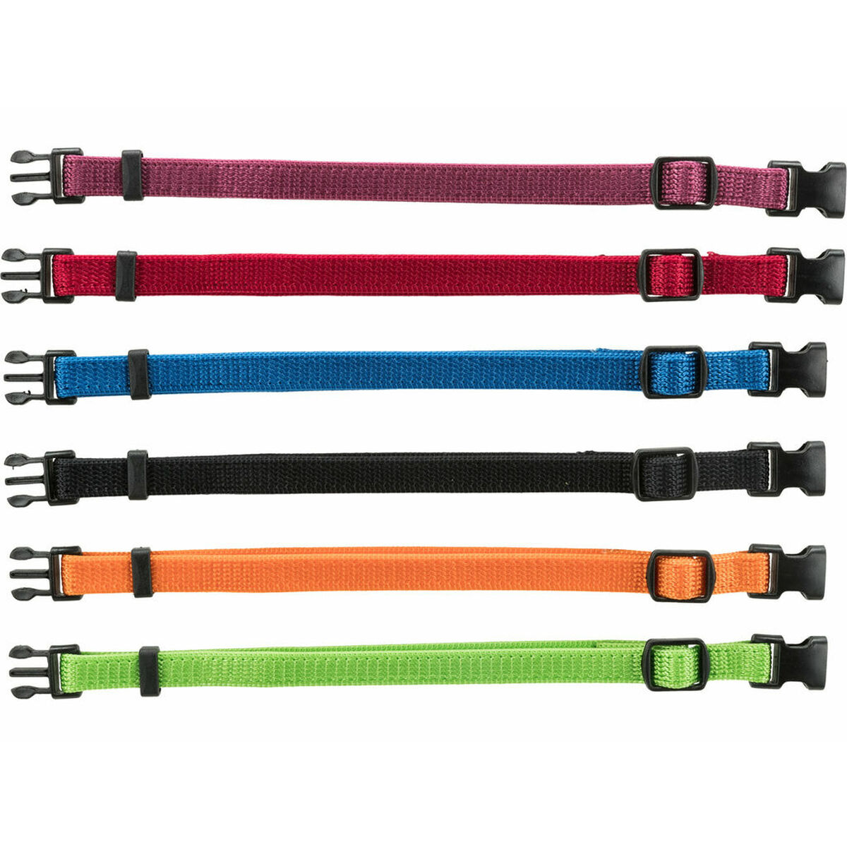 Dog collar Trixie Black Red Cobalt blue Apple S/M 17-25 cm (6 Units) Dog collar Trixie Black Red Cobalt blue Apple S/M 17-25 cm (6 Units)