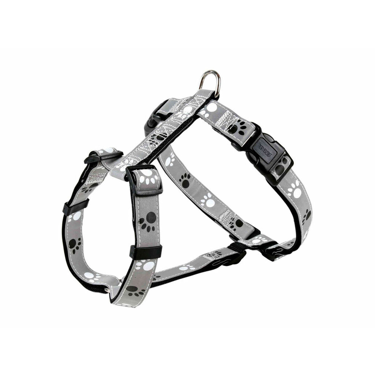 Dog Harness Trixie Silver Reflect Black Grey XS/S Dog Harness Trixie Silver Reflect Black Grey XS/S