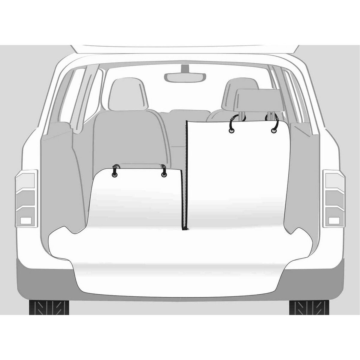 Protective Car Cover for Pets Trixie Black Beige 180 x 130 cm