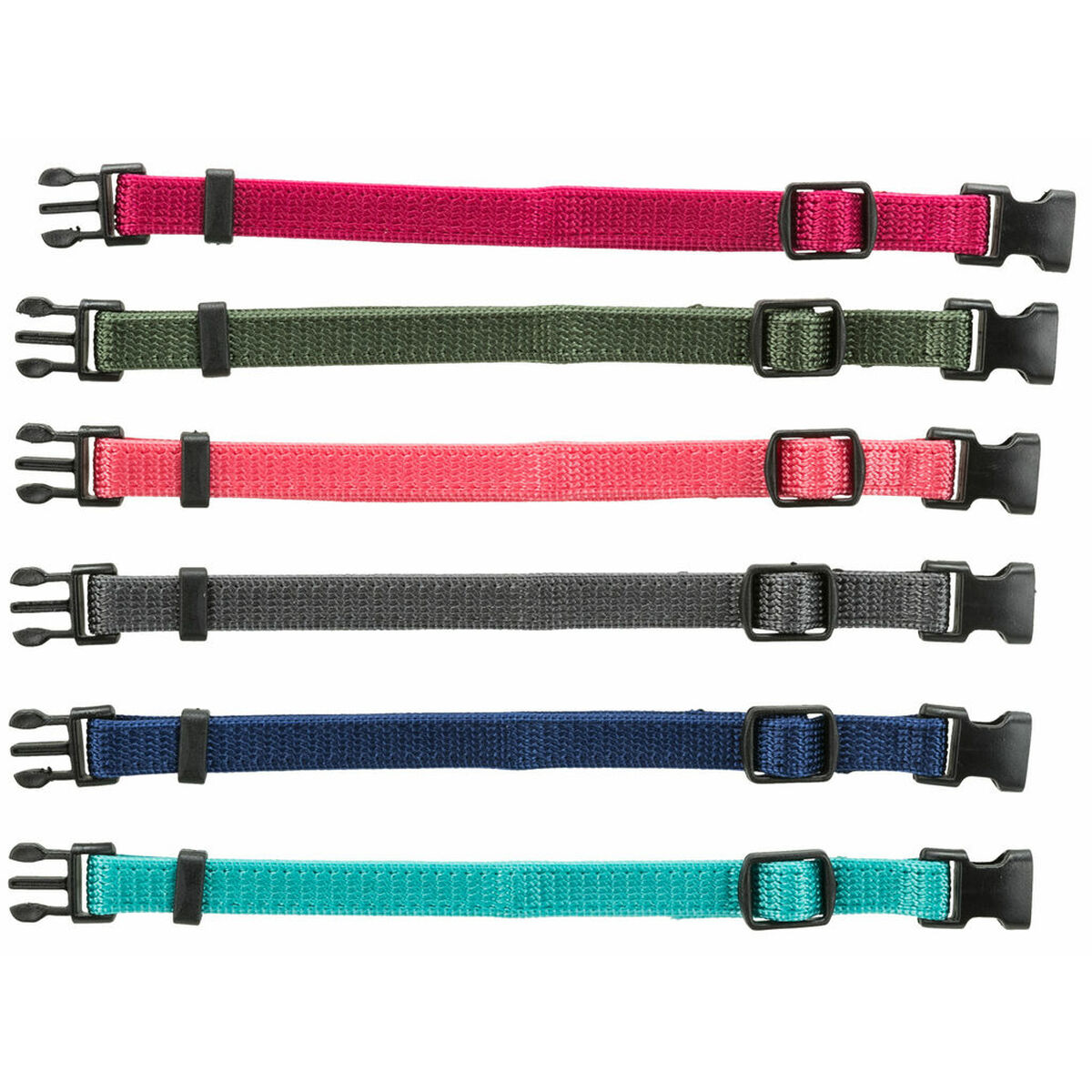 Dog collar Trixie Green Graphite Fuchsia Coral Indigo Azul Océano S/M 17-25 cm (6 Units) Dog collar Trixie Green Graphite Fuchsia Coral Indigo Azul Océano S/M 17-25 cm (6 Units)
