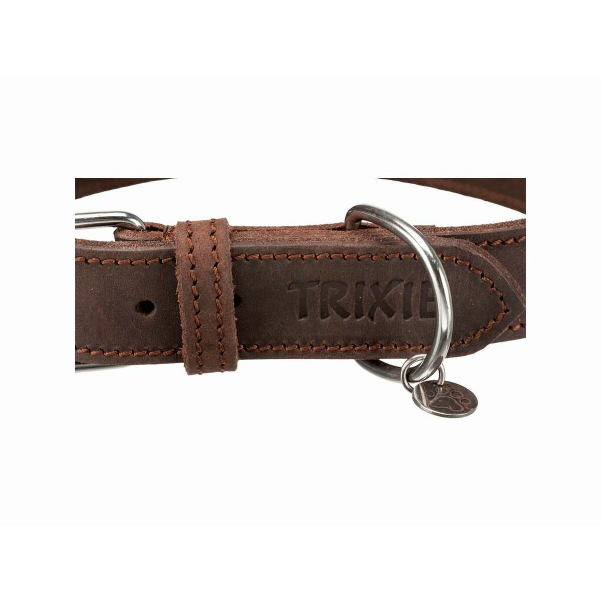 Dog collar Trixie Rustic Dark brown XS/S 27-34 cm