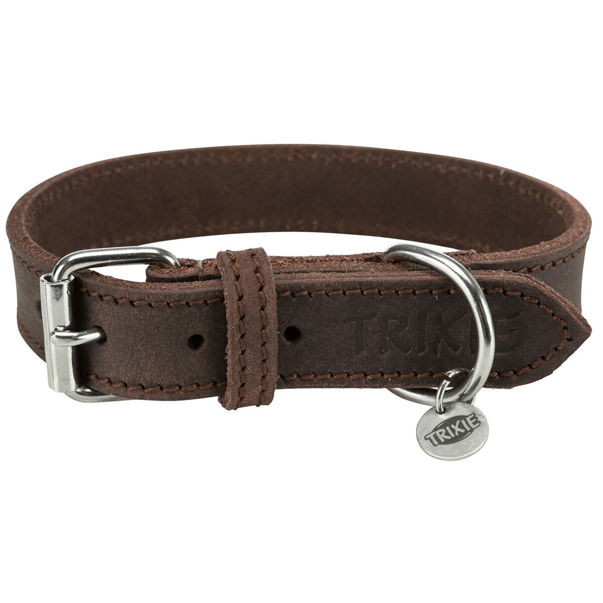 Dog collar Trixie Rustic Dark brown S/M 34-40 cm Dog collar Trixie Rustic Dark brown S/M 34-40 cm