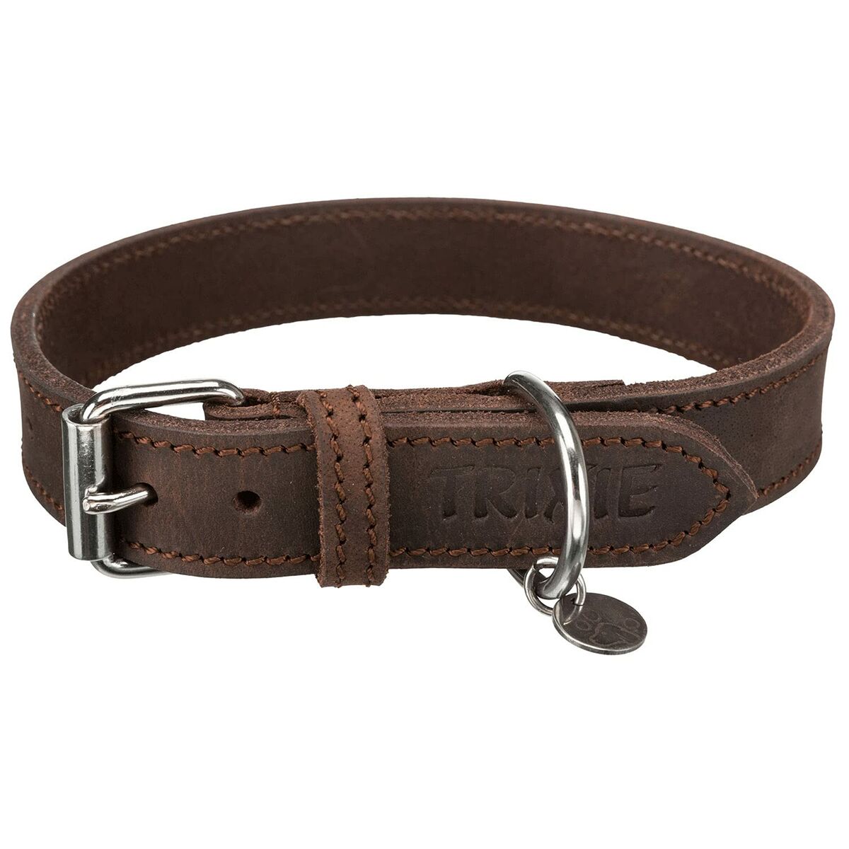 Dog collar Trixie Rustic Dark brown M 37-44 cm Dog collar Trixie Rustic Dark brown M 37-44 cm