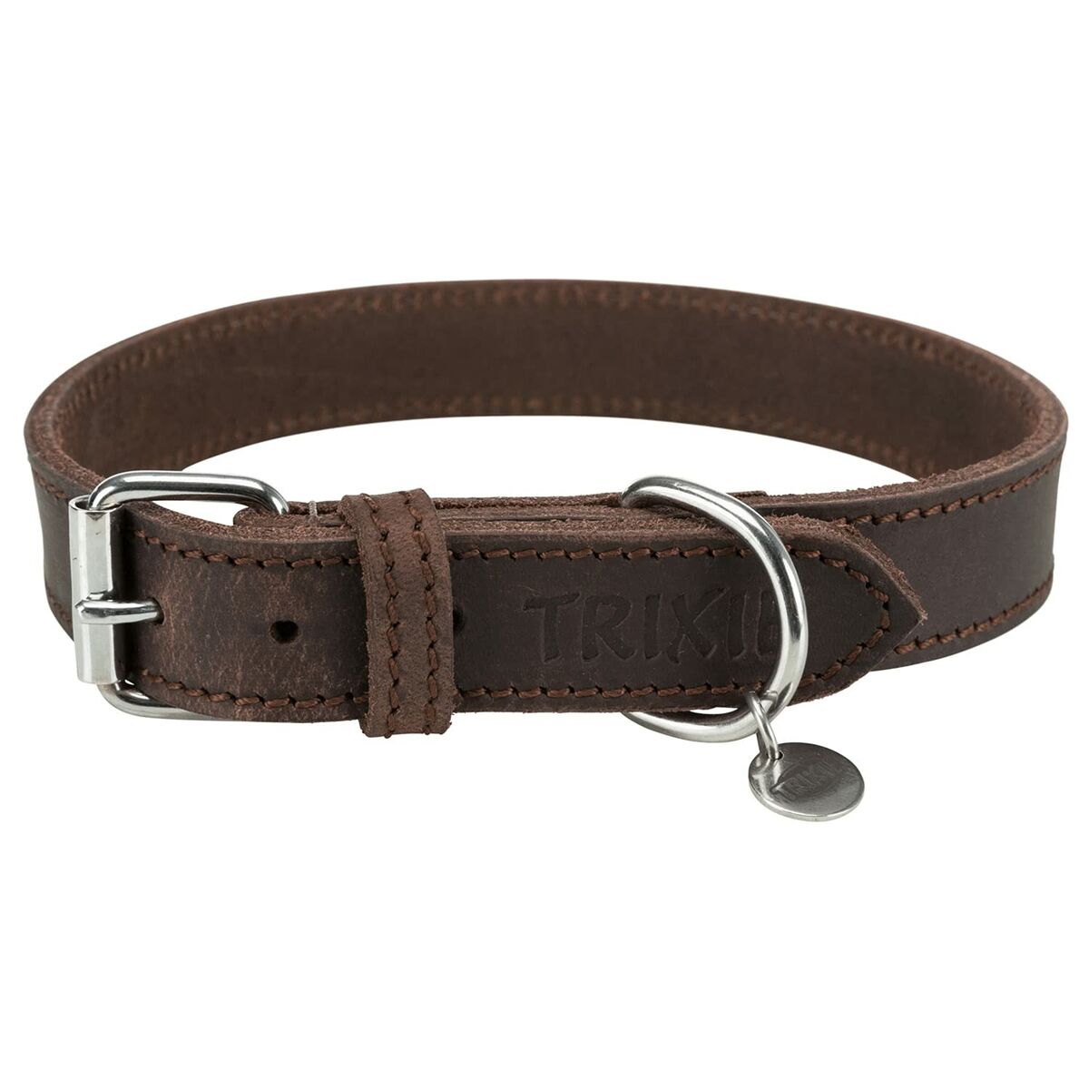 Dog collar Trixie Rustic Dark brown M/L 42-48 cm Dog collar Trixie Rustic Dark brown M/L 42-48 cm
