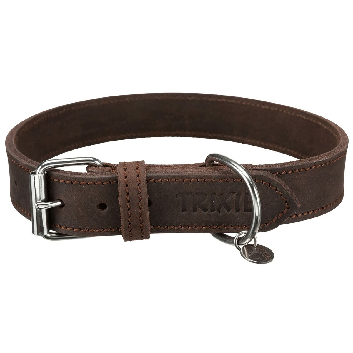 Dog collar Trixie Rustic Dark brown L 48-56 cm Dog collar Trixie Rustic Dark brown L 48-56 cm