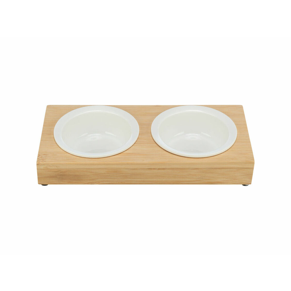 Dog Feeder Trixie White Natural Ceramic Bamboo Ø 12 cm 2 x 250 ml 30 × 5 × 14 cm Dog Feeder Trixie White Natural Ceramic Bamboo Ø 12 cm 2 x 250 ml 30 × 5 × 14 cm