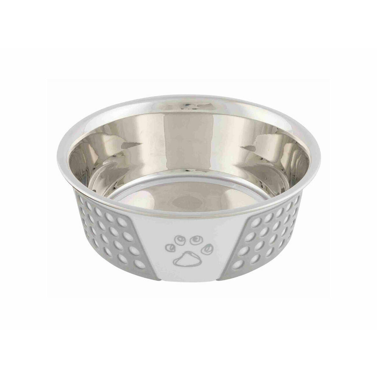 Dog Feeder Trixie White Grey Silicone Stainless steel 750 ml Dog Feeder Trixie White Grey Silicone Stainless steel 750 ml