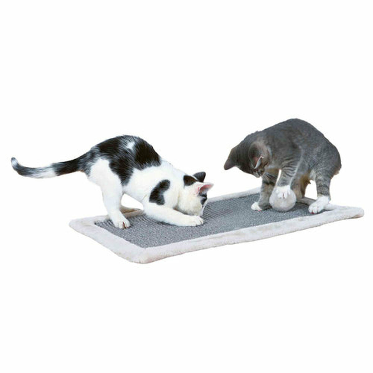 Scratching Post for Cats Trixie Grey Light grey Polyester Sisal EVA 55 × 35 cm