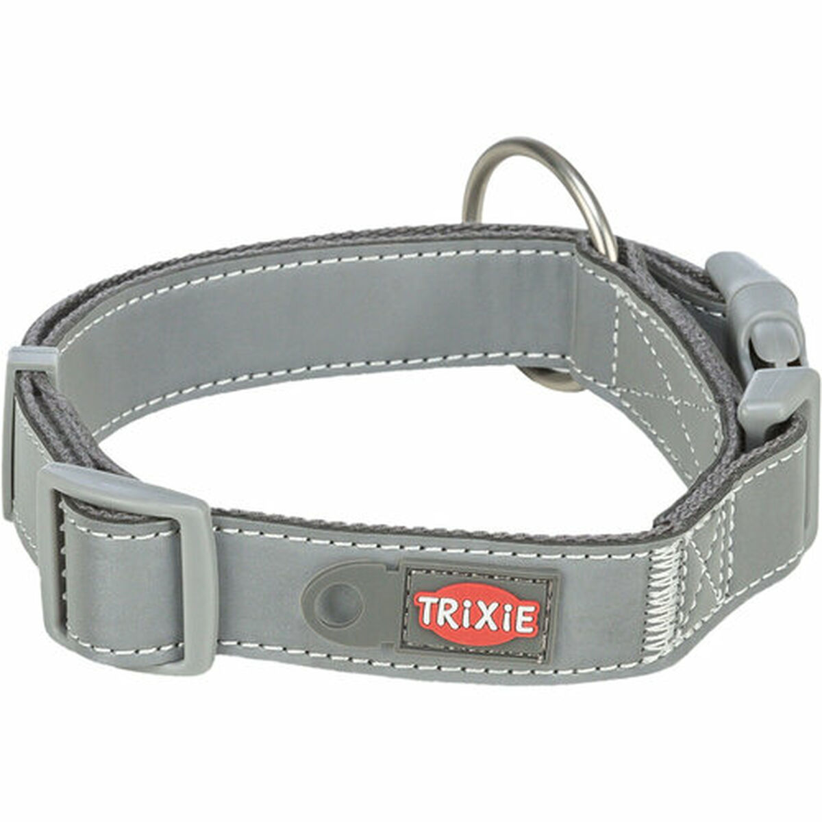 Dog collar Trixie Premium Reflect Graphite S-M 30-45 cm