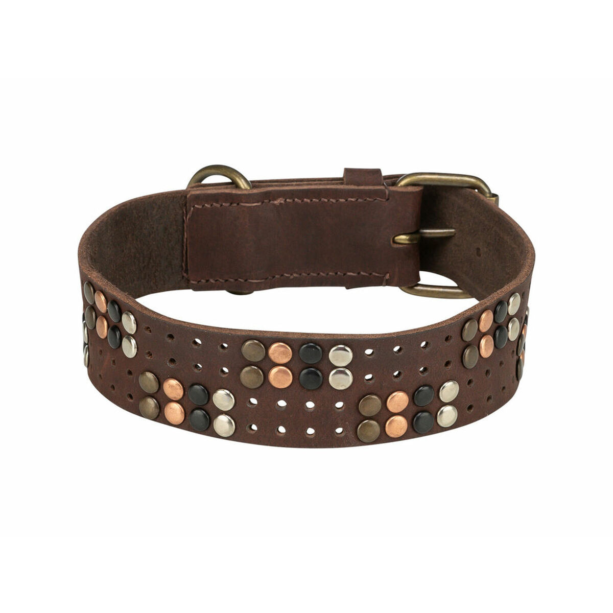 Dog collar Trixie Rustic Dark brown S-M