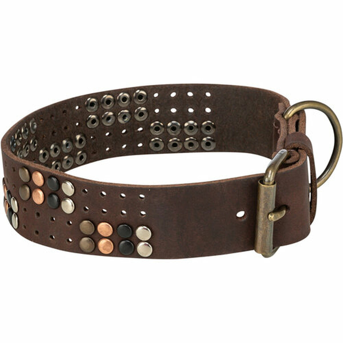 Dog collar Trixie Rustic Dark brown S-M