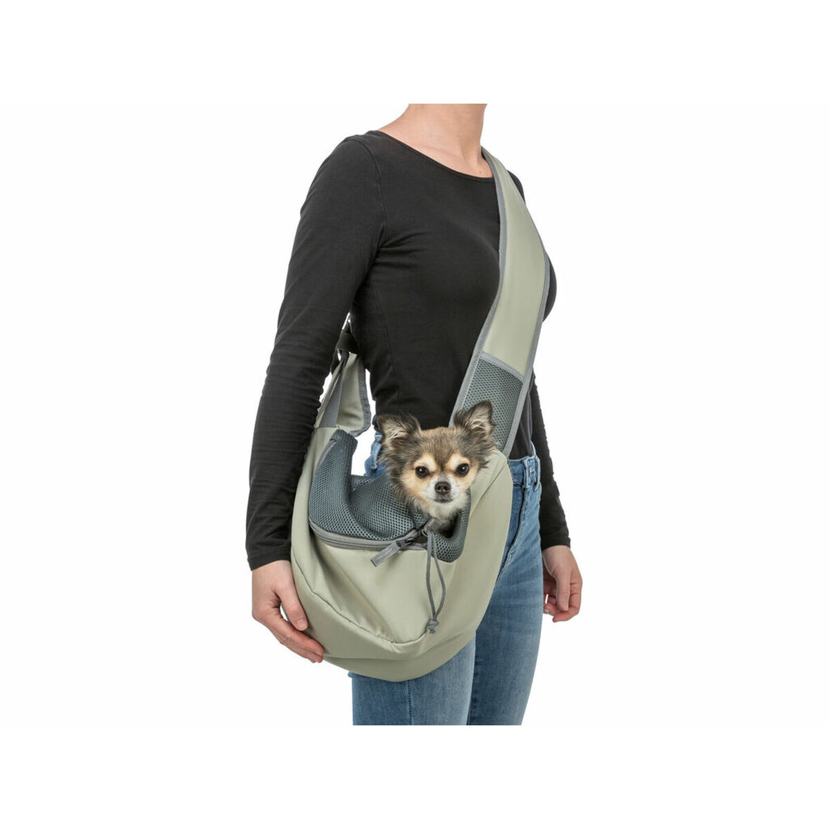 Over the Shoulder Pet Handbag Trixie Light Green 50  25  18 cm