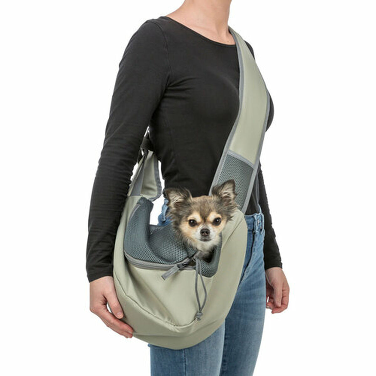 Over the Shoulder Pet Handbag Trixie Light Green 50  25  18 cm