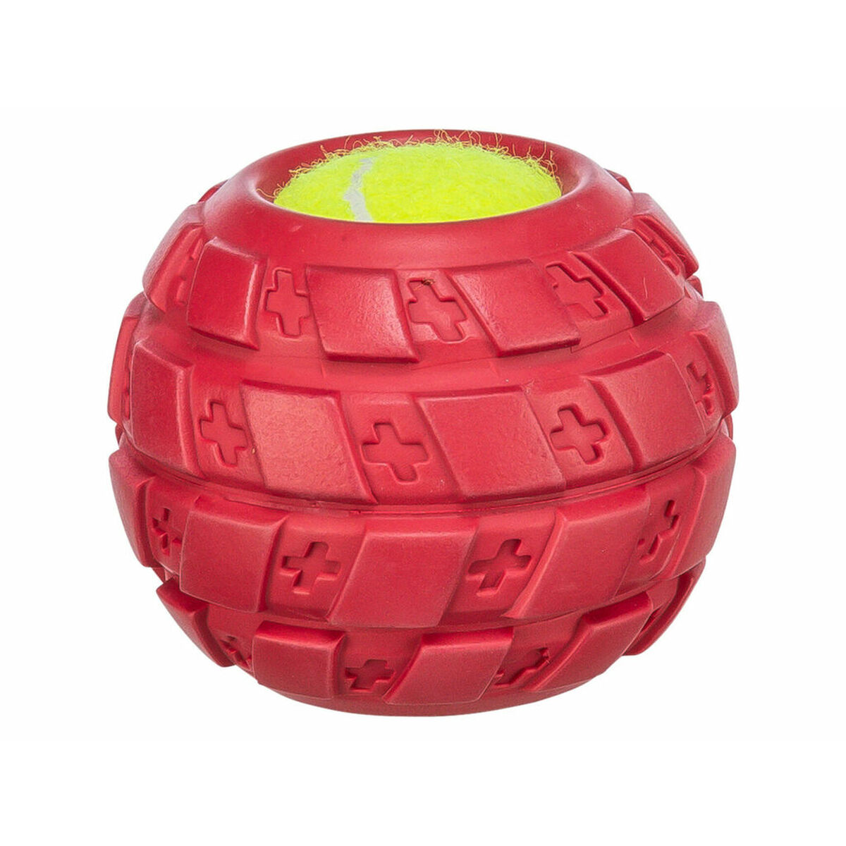Pet Ball Trixie Yellow Red Natural rubber  7,5 cm