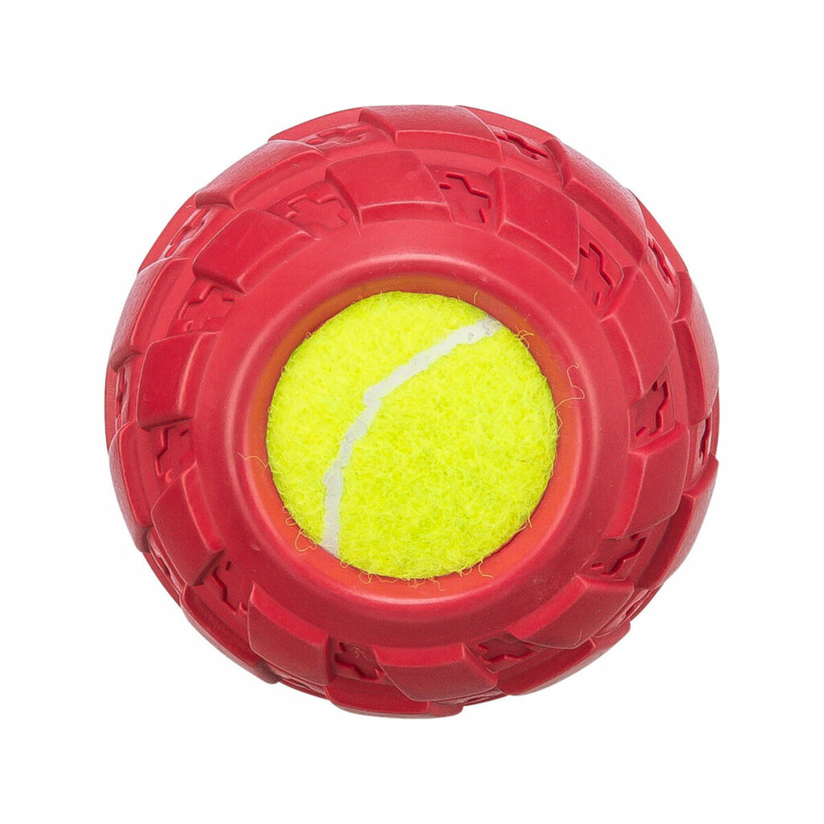 Pet Ball Trixie Yellow Red Natural rubber  7,5 cm