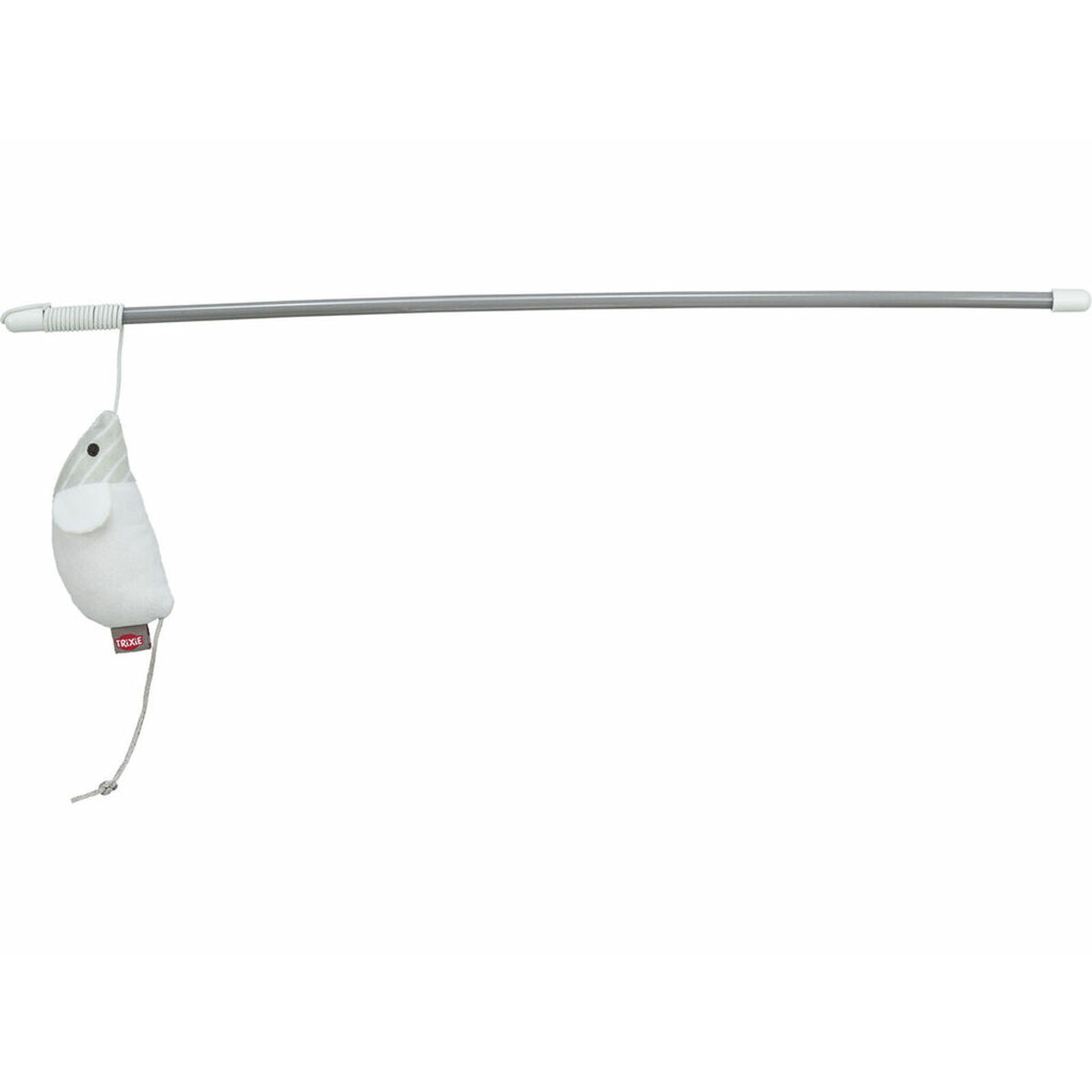 Cat toy Trixie White Polyester Plastic Mouse Cat toy Trixie White Polyester Plastic Mouse