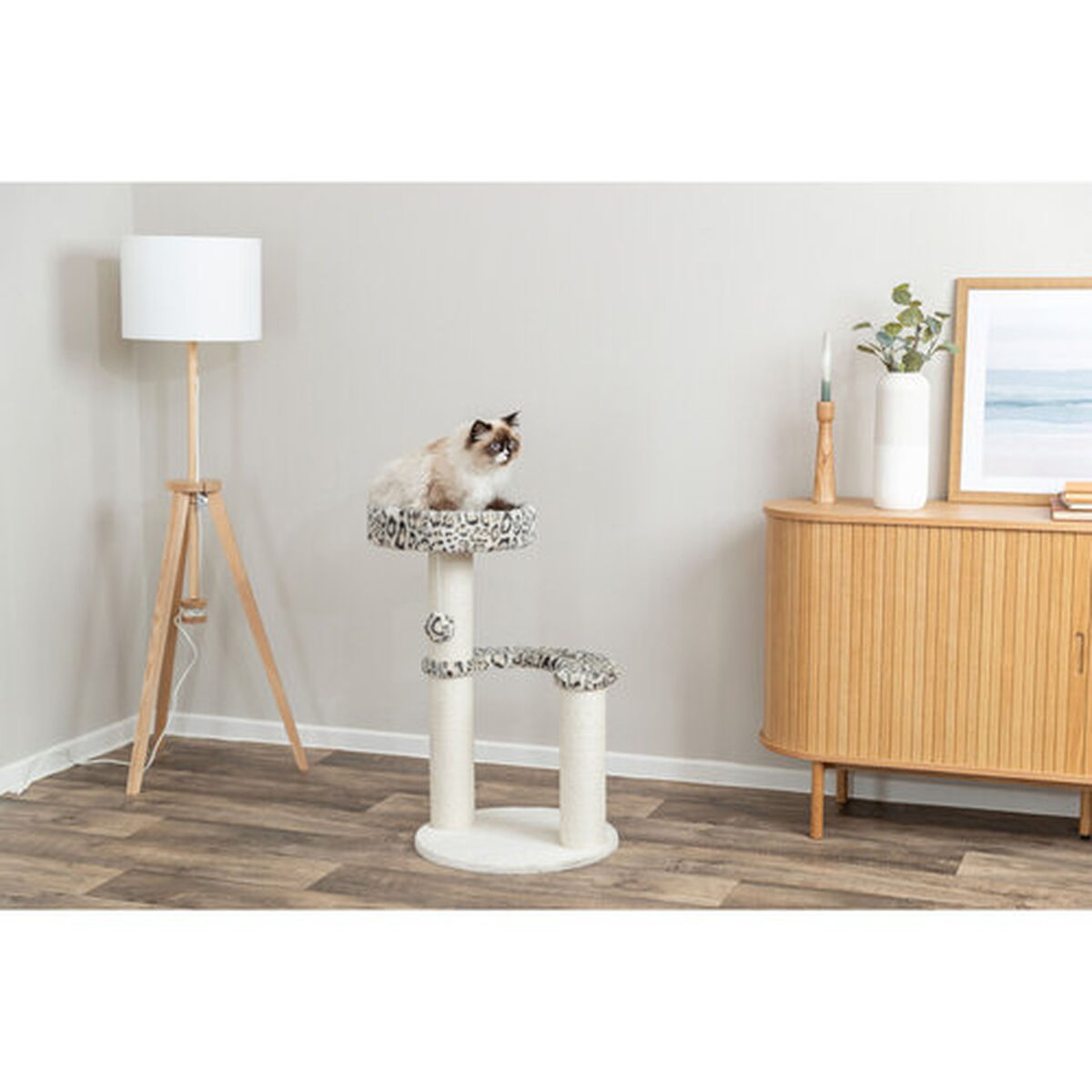 Scratching Post for Cats Trixie Leo Cream  48 cm 82 cm