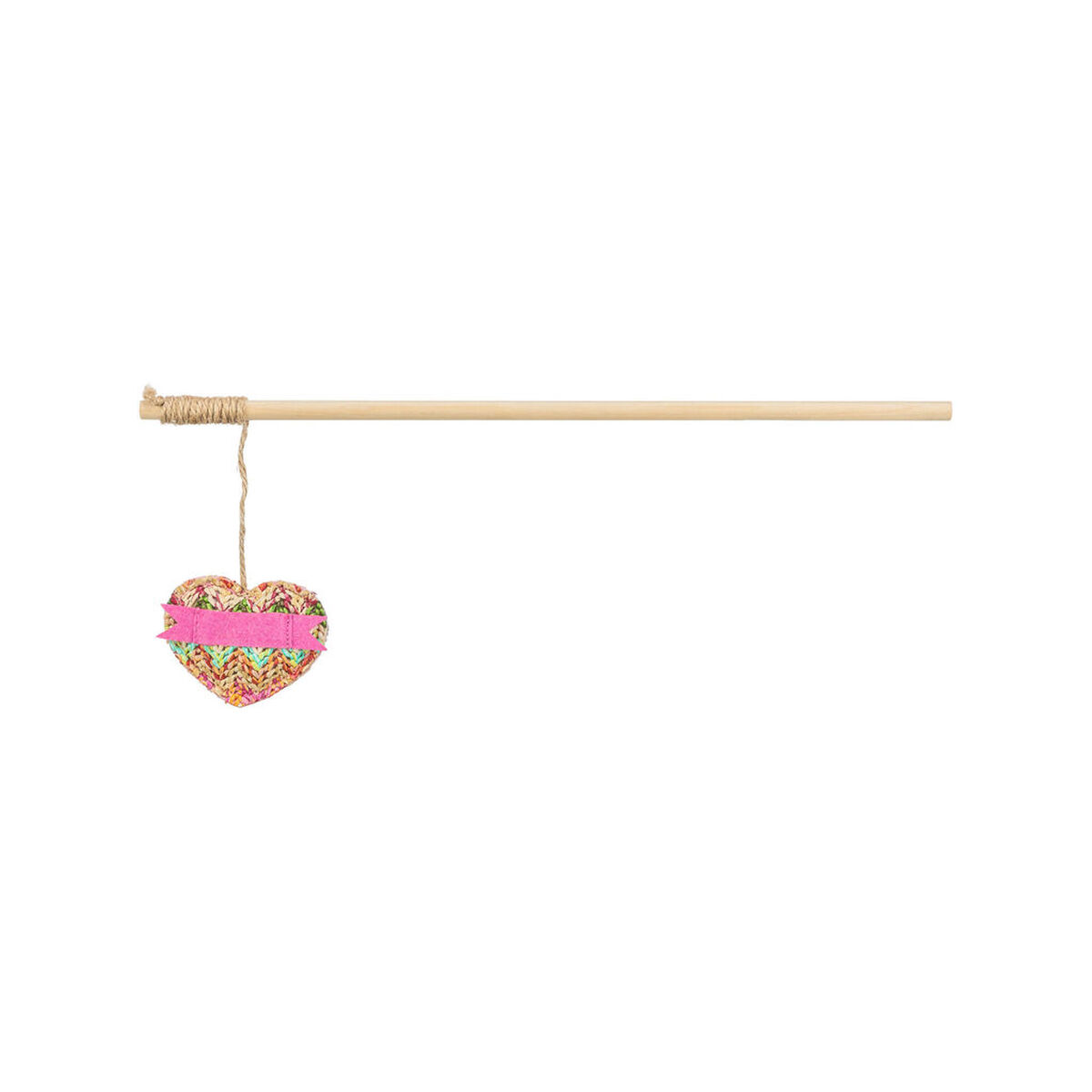 Cat toy Trixie Pink Polyester Wood Heart
