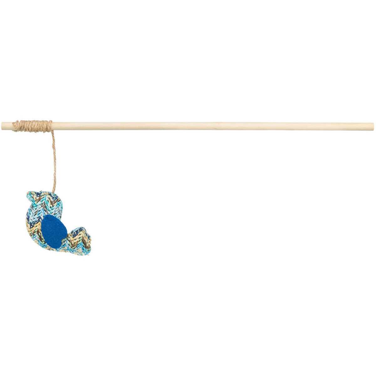 Cat toy Trixie Blue Polyester Wood Bird