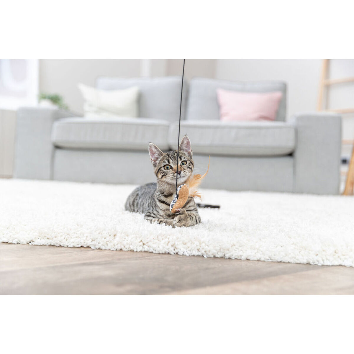 Cat toy Trixie Beige Polyester Wood Heart