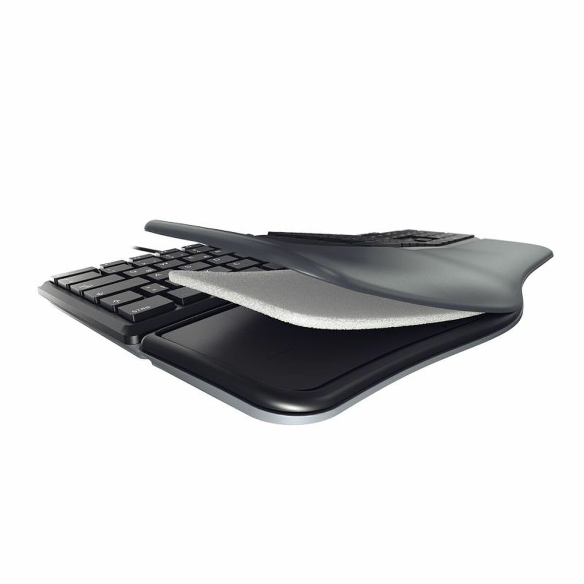 Keyboard Cherry KC 4500 ERGO Black Spanish Qwerty QWERTY