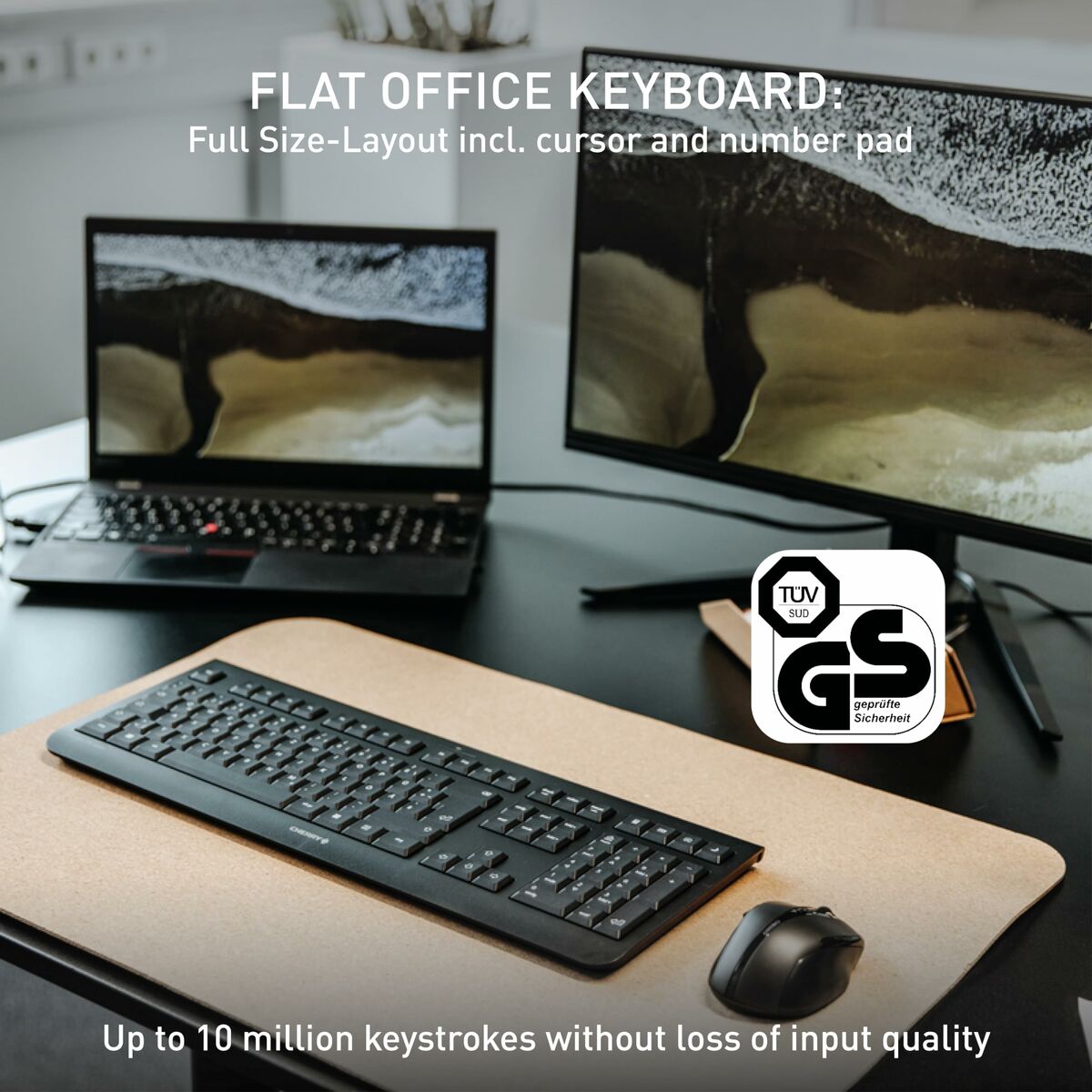 Wireless Keyboard Cherry JK-3000ES-2 Black Spanish Qwerty