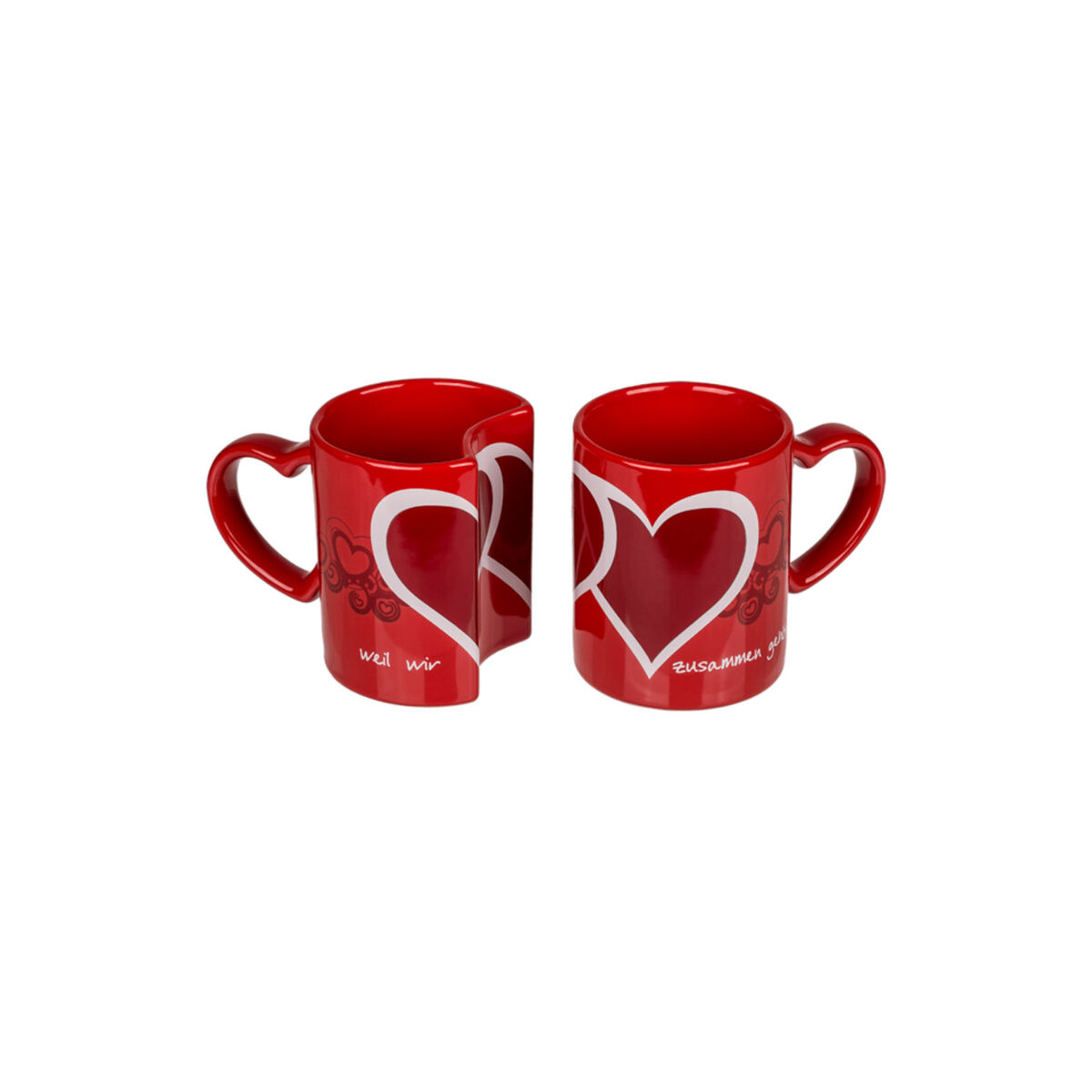 Set of Mugs Out of the Blue Red (2 Units) Set of Mugs Out of the Blue Red (2 Units)
